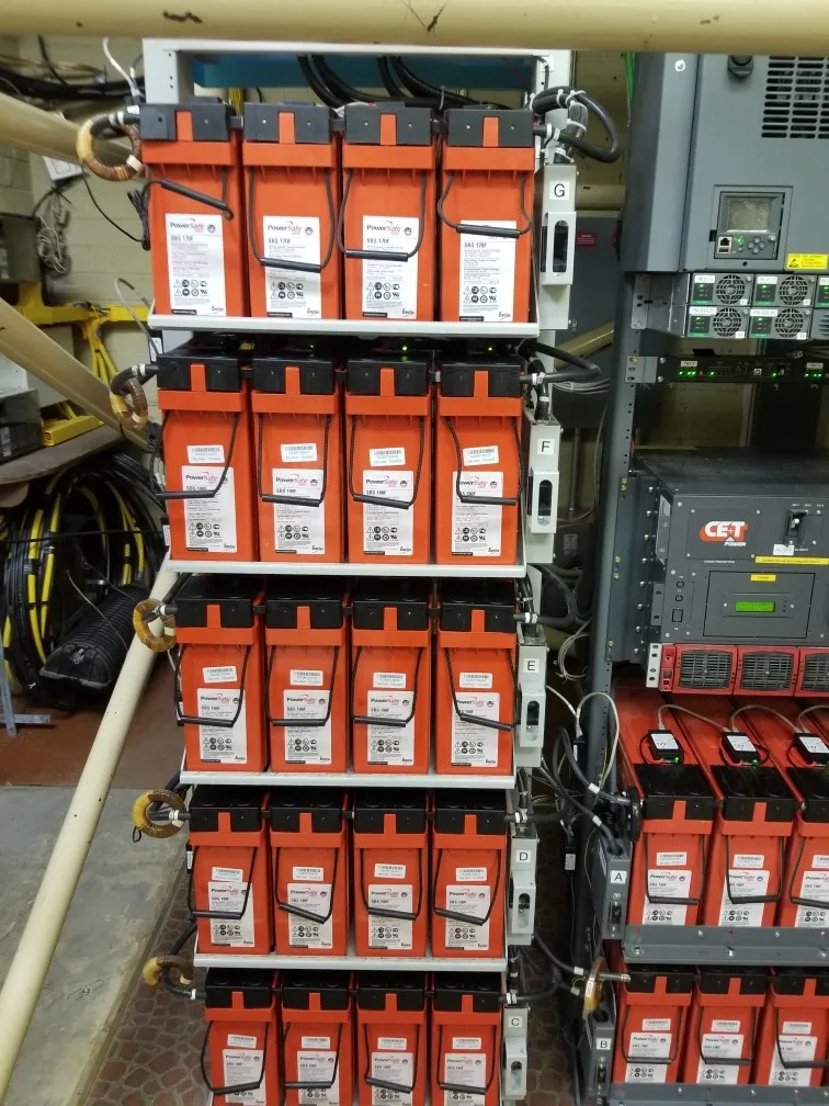PowerSafe battery strings and rectifier shelves at an Arizona critical power facility