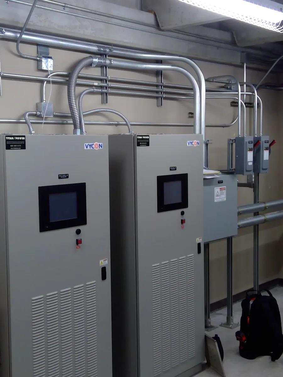 Vycon UPS units installed in an Arizona facility, serviced by New Phase Electrical